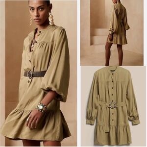 BANANA REPUBLIC FLOUNCE HEM MINI DRESS